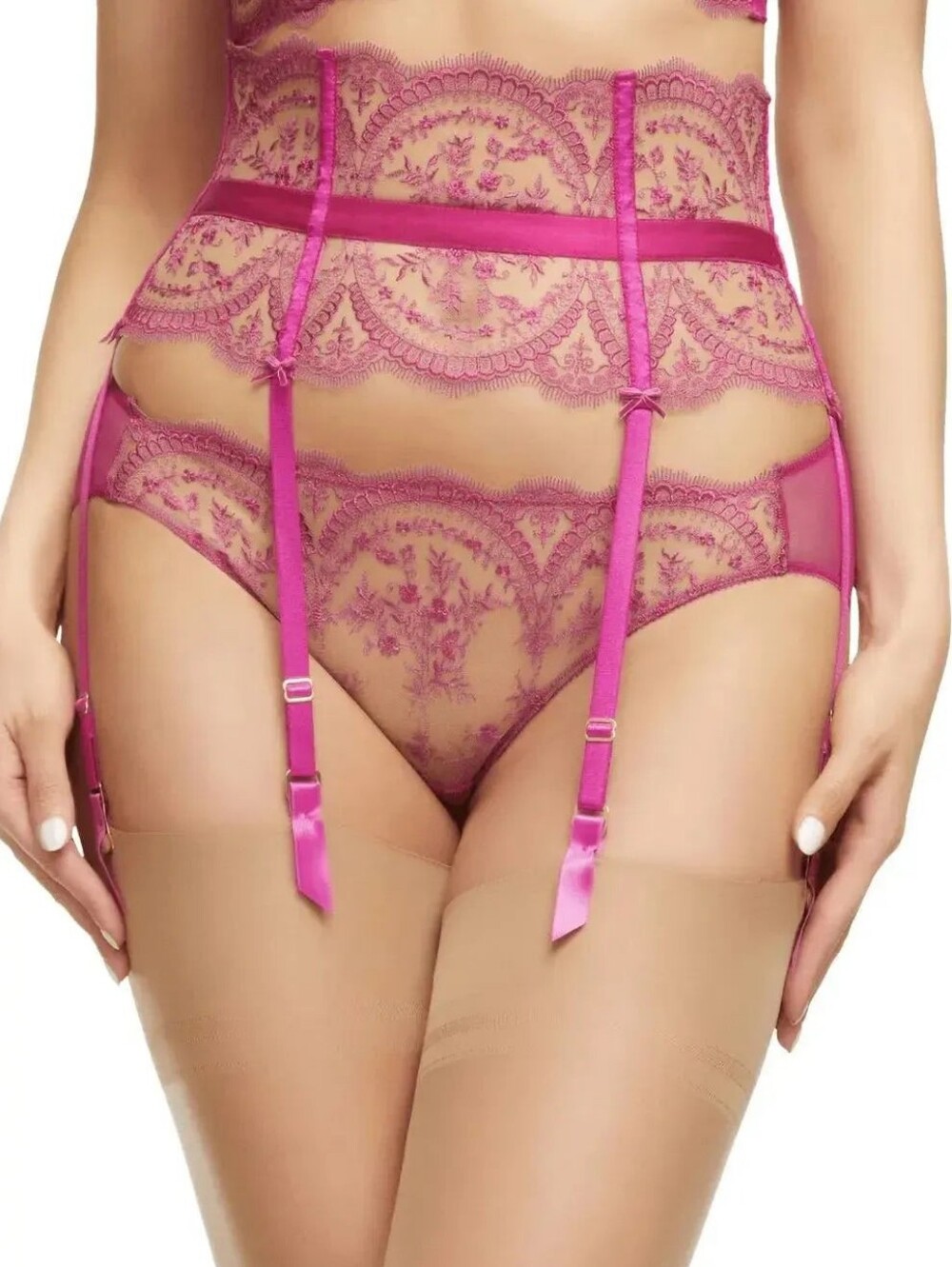NWT Dita Von Teese Garter Suspender Belt Serverine Rubine Red Size Large